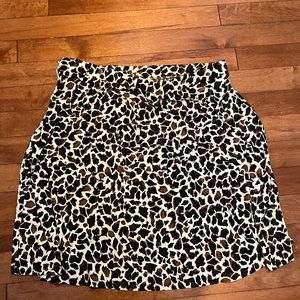 Womens pull on animal print skirt